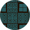 Moroccan Blue Checkerboard
